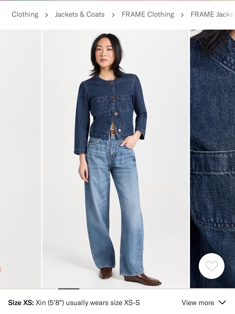 FRAME
Collarless Button Front Jacket XS - Picture 5 of 11